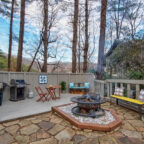 Fire pit at Gazebo Cabin