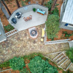 Patio and fire pit at Maple Spring cabin