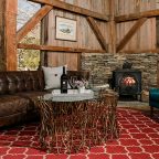 Sitting area with fireplace
