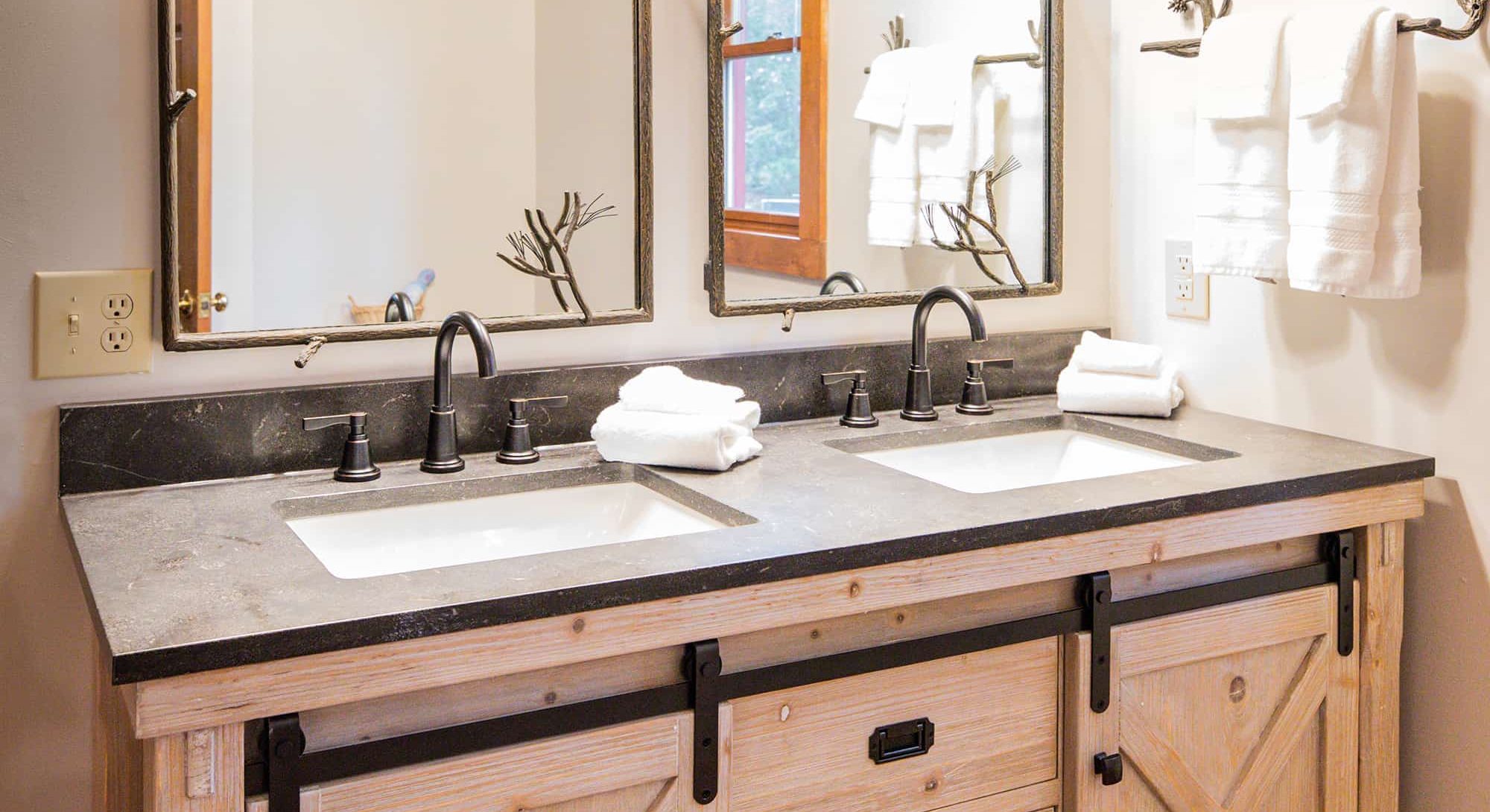 Double vanity in bathroom