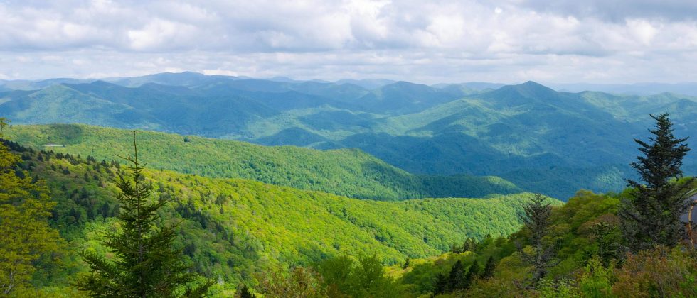 Rolling hills in the Appalachian Mountains