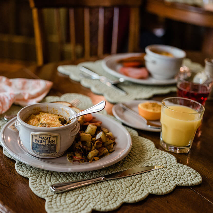 Delicious homemade breakfast served at our North Carolina B&B