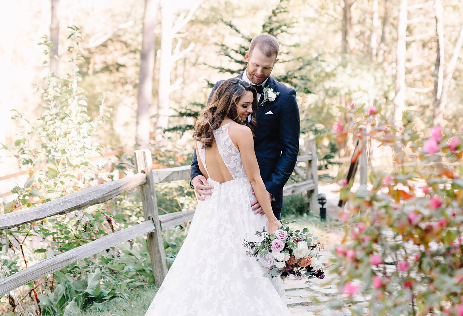 Newlywed couple at our North Carolina wedding venue