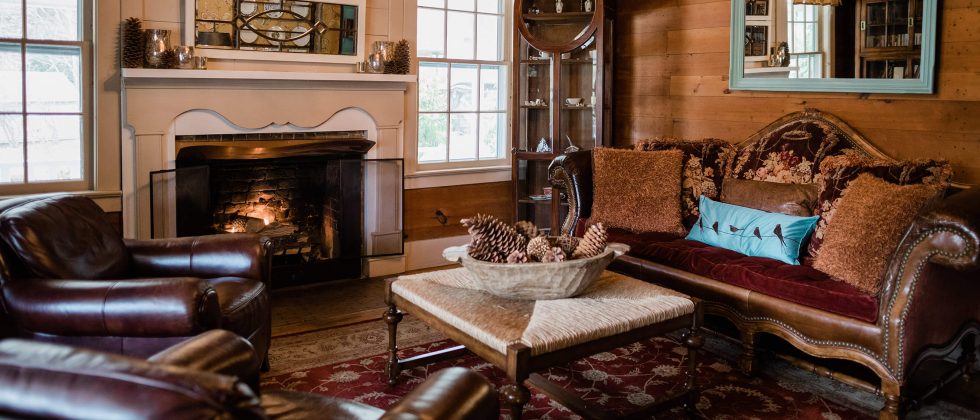 Sitting area at The Mast Farm Inn