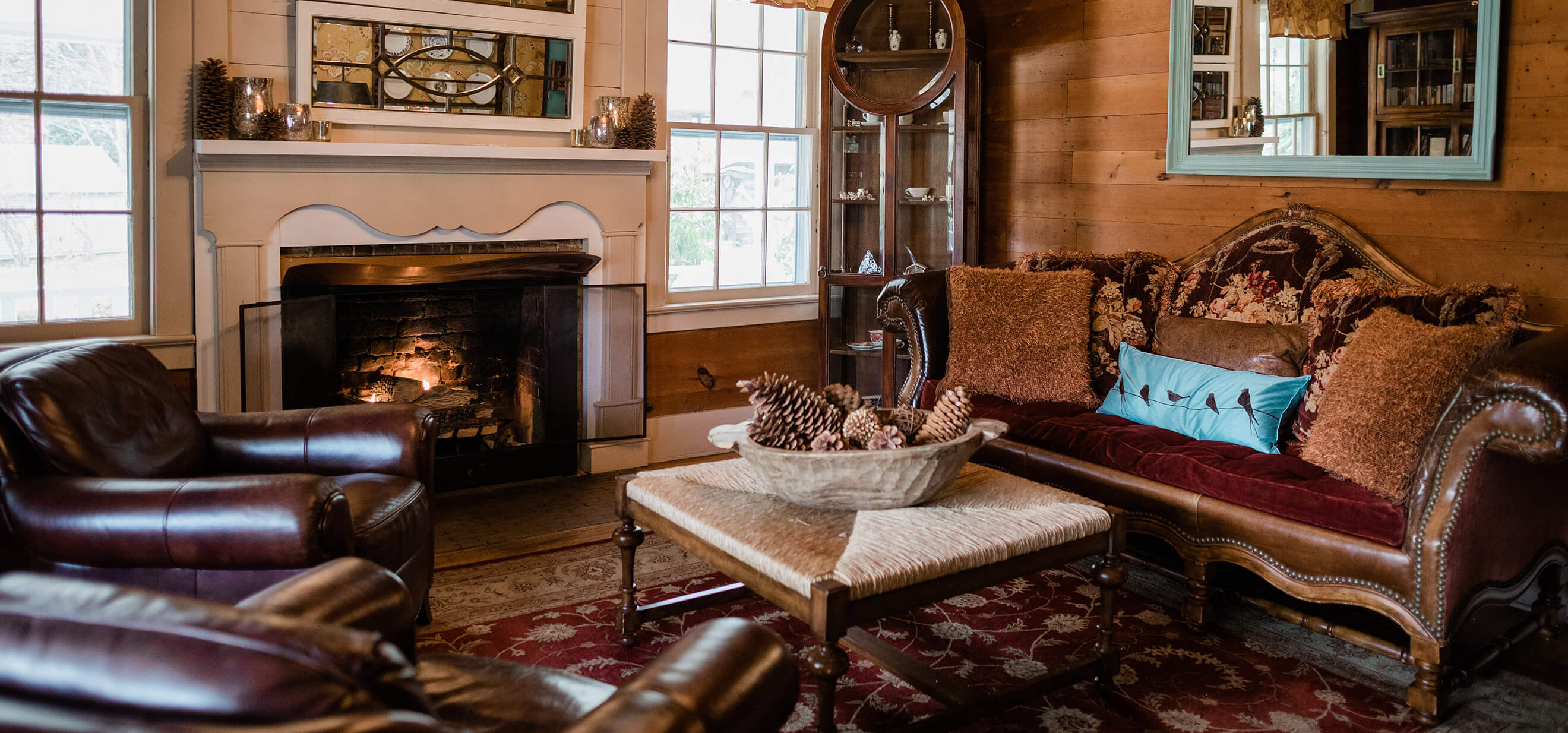 Sitting area at The Mast Farm Inn