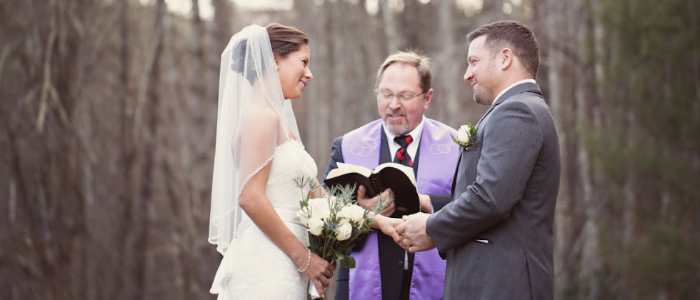 a man and woman getting married