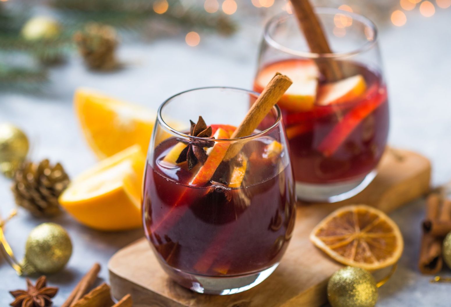 mulled wine during the holidays