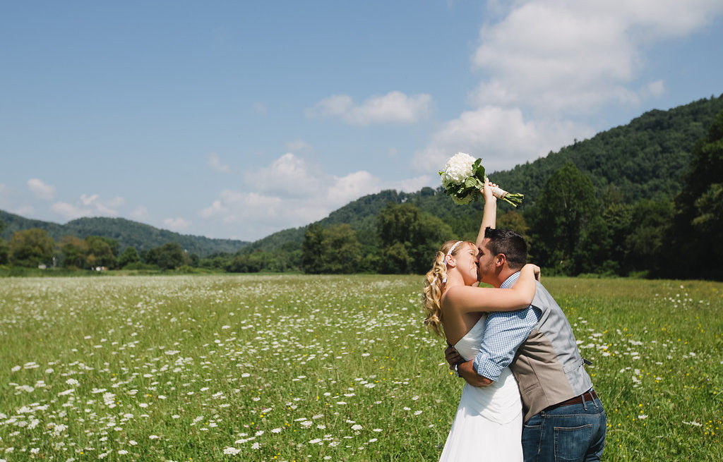 Elopement mountain backdrop