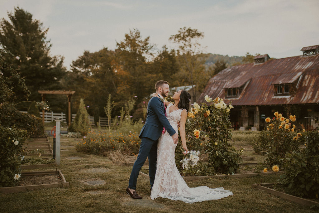 Bride being walked down the aisle with her father