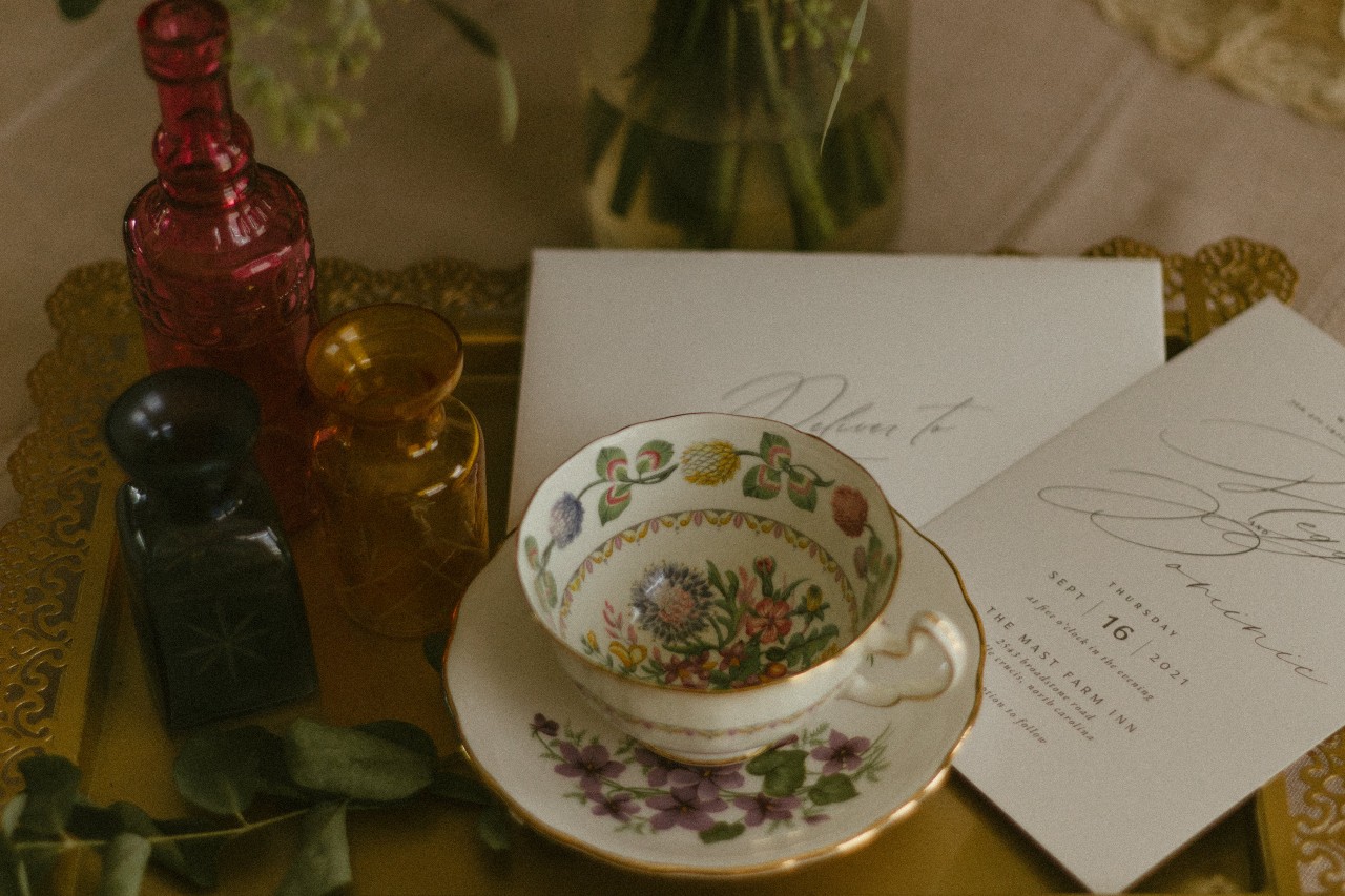Newlywed couple at a North Carolina wedding venue